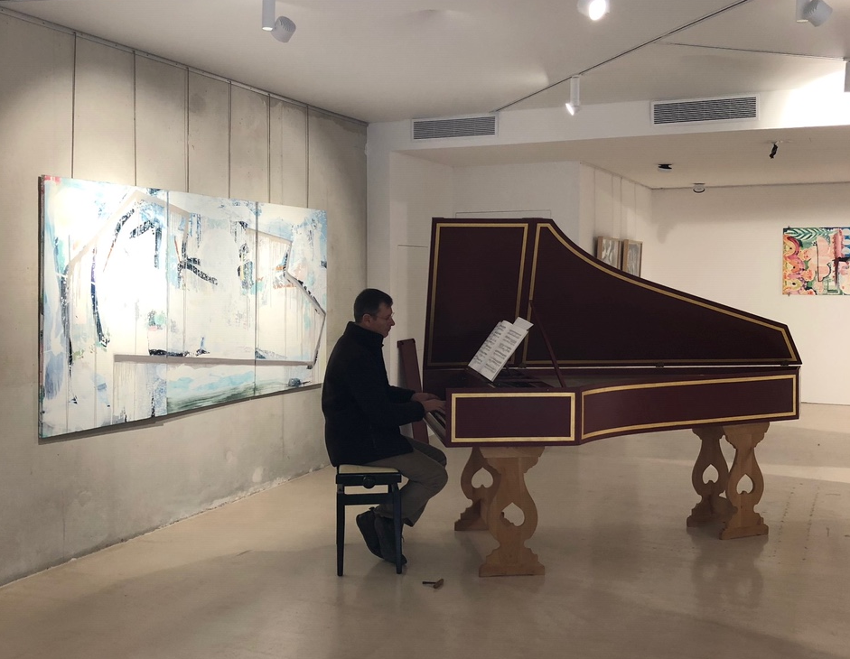 Concert de clavecin, Lunch Beat, dans le cadre de l'exposition Au jour le jour, avec Jean Paul Serra, Barroques-Graffiti